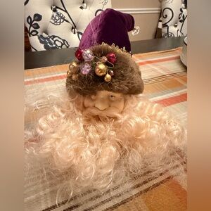 Santa Claus Ornament with Purple Hat- Creative Designs